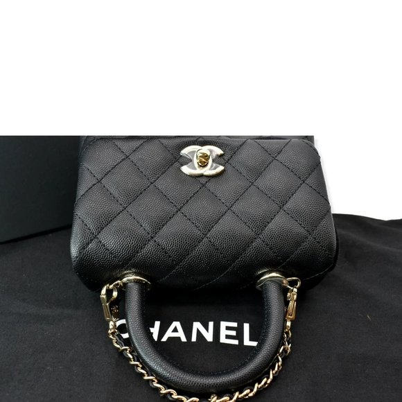 CHANEL Bags Chanel Coco Extra Mini Top Handle Caviar Leather